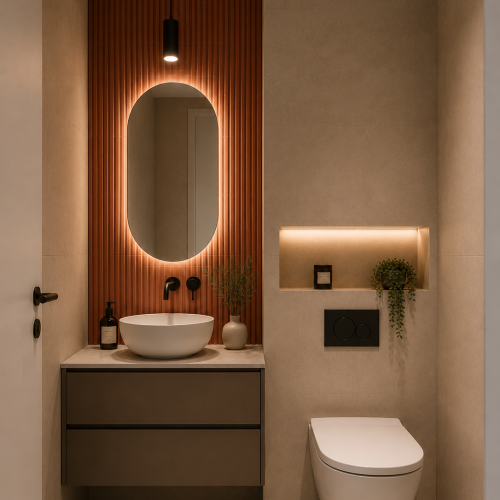 Interior design piccoli appartamenti, Bagno di servizio